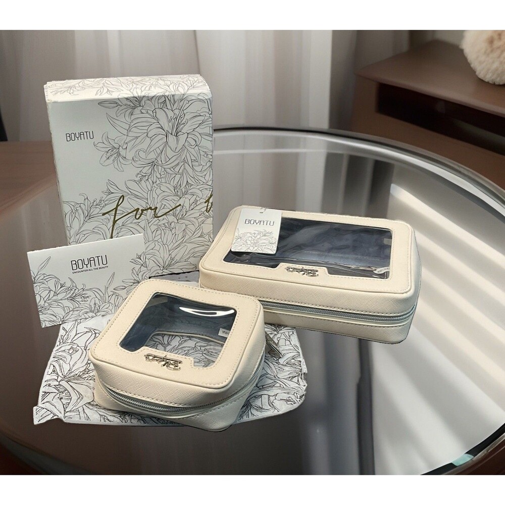 Boyatu Clear Makeup Bag Organizer 2 PCs